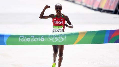 Jemima Sumgong Wins Kenya's First Marathon Gold, USA Puts Three In Top Ten