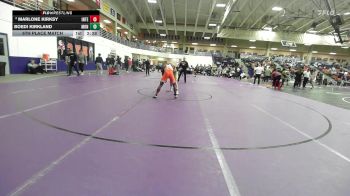 149 lbs 5th Place Match - Boedi Kirkland, Montreat College vs Marlone Kirksy, Indiana Tech