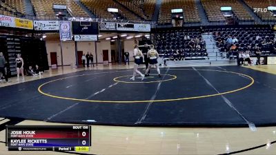 160 lbs Cons. Semi - Josie Houk, Fort Hays State vs Kaylee Ricketts, Fort Hays State