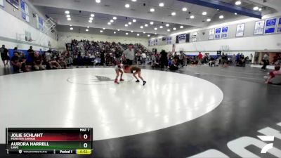 57 lbs Semifinal - Aurora Harrell, LAWC vs Jolie Schlaht, Monster Garage