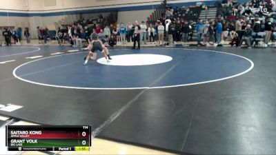 114 lbs Quarterfinal - Saitaro Kong, Apple Valley vs Grant Volk, Big Lake