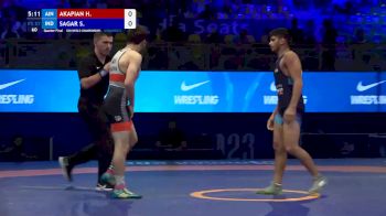 57 kg 1/4 Final - Herbert Akapian, Individual Neutral Athletes vs Sagar Sagar, India