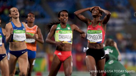 Kipyegon Upsets Dibaba for 1500m Gold, Simpson Claims Bronze