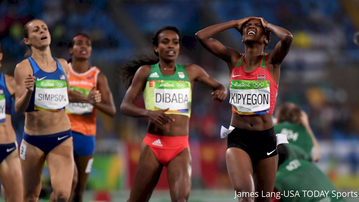 Kipyegon Upsets Dibaba for 1500m Gold, Simpson Claims Bronze