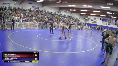 150 lbs Semifinal - Brody Foss, SOUTH MEDFORD MAT CLUB vs Beau Harvey, West Albany