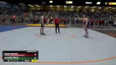 152 lbs Quarterfinal - Konner Paglia, West Albany Mat Club vs Aidan Perkins, Newberg High School Wrestling