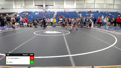 116 lbs Cons. Round 1 - Ezra Archuleta, Midwest Rtc vs Gavin Ash, Monrovia