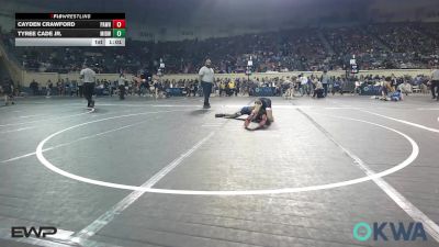 88 lbs Round Of 32 - Cayden Crawford, Pawhuska Elks Takedown vs Tyree Cade Jr., Midwest City Bombers Youth Wrestling Club