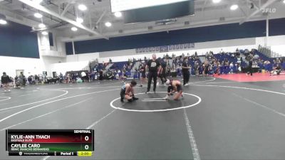 100 lbs Semifinal - Caylee Caro, RBWC (Rancho Bernardo) vs Kylie-Ann Thach, Eastvale Elite