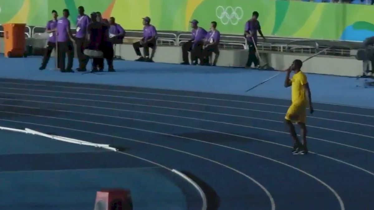 Usain Bolt Does The Javelin Throw In Rio