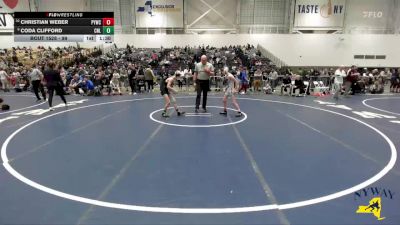 99 lbs Quarterfinal - Christian Weber, Perry Youth Wrestling Club vs Coda Clifford, Club Not Listed