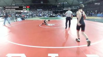 Boys 1B/2B 106 Cons. Round 2 - Kelson Wood, Almira Coulee Hartline vs Lincoln Holmberg, Davenport