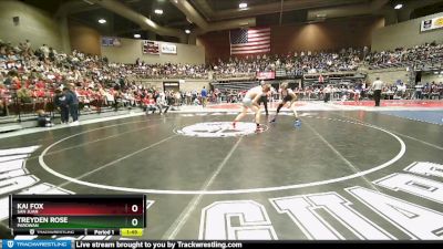 2A 144 lbs Champ. Round 1 - Treyden Rose, Parowan vs Kai Fox, San Juan