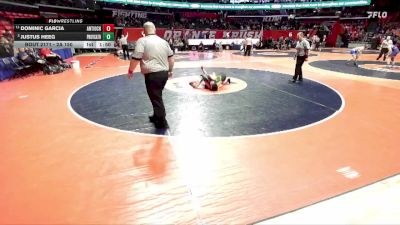 2A 150 lbs Quarterfinal - Justus Heeg, New Lenox (Providence Catholic) vs Dominic Garcia, Antioch