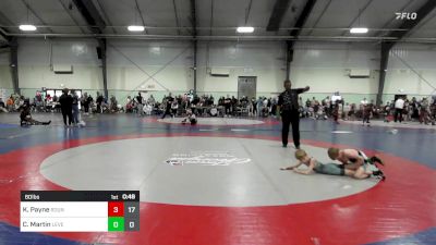 60 lbs Rr Rnd 3 - Knox Payne, Roundtree Wrestling Academy - (A) vs Connor Martin, Level Up Wrestling Center - (B)