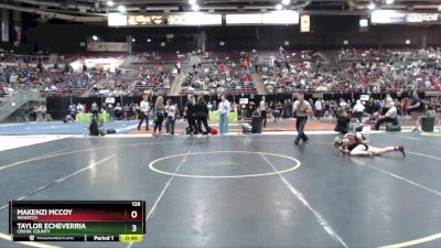 126 lbs Cons. Semi - Makenzi Mccoy, Wasatch vs Taylor Echeverria, Crook County