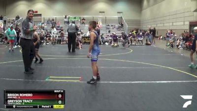 72 lbs Semis & 1st Wrestleback (8 Team) - Greyson Tracy, Team Illinois vs Brison Romero, Ares Red