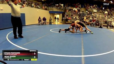 125-130 lbs Semifinal - Ethan Fontanini, School Of The Osage vs Noah Baker, Camdenton