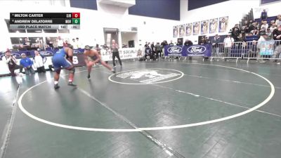 285 lbs 3rd Place Match - Milton Carter, St. John Bosco vs Andrew DeLaTorre, Moreno Valley