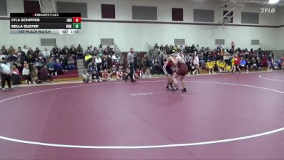 159-169 lbs 1st Place Match - Lyla Schipper, Western Dubuque Girls vs Bella Gleiter, Independence Girls