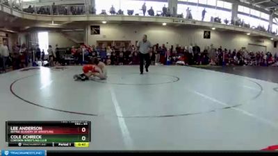 92 lbs Cons. Round 4 - Cole Schreck, Corydon Wrestling Club vs Lee Anderson, Rhyno Academy Of Wrestling