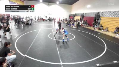 135-140 lbs Semifinal - Sanai Villagran, Corona 100 vs Emily Guitron, Downey High School Wrestling