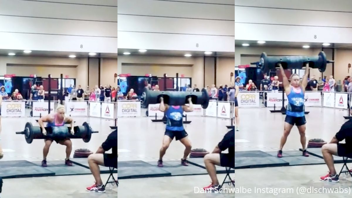 Dani Schwalbe Blazes Through 12 Log Presses at 175 Pounds