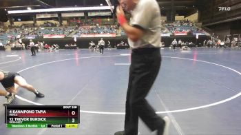 157 lbs Quarterfinal - 12 Trevor Burdick, Reinhardt vs 4 Kanaipono Tapia, Menlo