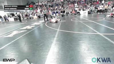 70-73 lbs Quarterfinal - Nikolas Ortega, Keystone Kids Wrestling Club vs Jaxon Gibbons, Skiatook Youth Wrestling