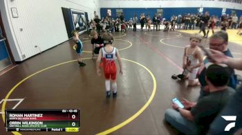43-45 lbs 3rd Place Match - Roman Martinez, North Big Horn Rams vs Orrin Wilkinson, Greybull Basin Athletic Club