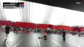 140 lbs Quarterfinal - Dayton Hartmann, B.A.M. Training Center vs Abraham Navarrete, Cuba City Wrestling Club