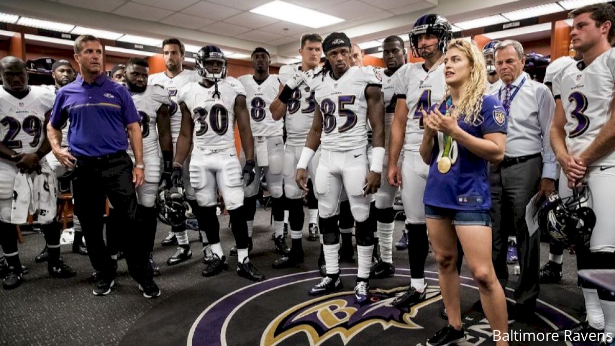 Olympic Champ Helen Maroulis Gives Baltimore Ravens Pre-Game Speech