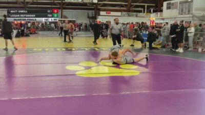 145 lbs Quarterfinal - Matt Oneill, KD Training Center vs Logan Refsnider, Pinnacle