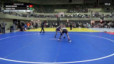 110 lbs Quarterfinal - Kegan Brown, Siouxland Wrestling Academy vs Quincy Fox, Riceville Wildcats