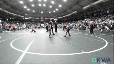 55 lbs Round Of 16 - Kai'Aar Roberson, Grove Takedown Club vs Bear Bryan, Coweta Tiger Wrestling