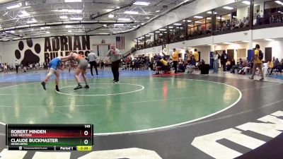 149 lbs Cons. Round 1 - Claude Buckmaster, Heidelberg vs Robert Minden, Case Western