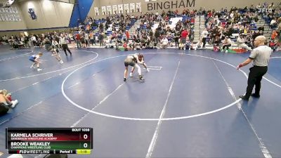 125 lbs Quarterfinal - Karmela Schriver, Sanderson Wrestling Academy vs Brooke Weakley, Champions Wrestling Club