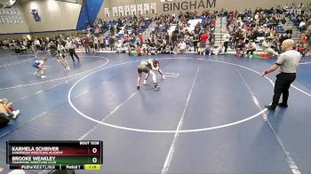 125 lbs Quarterfinal - Karmela Schriver, Sanderson Wrestling Academy vs Brooke Weakley, Champions Wrestling Club