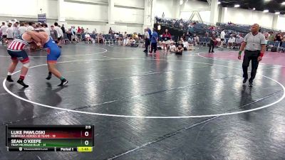 215 lbs Semis & Wb (16 Team) - Sean O`Keefe, Team Michigan Blue vs Luke Pawloski, Nebraska Heroes (B Team)