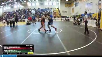 220 lbs Cons. Semi - Beau Higginbotham, Unattached vs Jared Campbell, Cypress Bay High School Wrestl