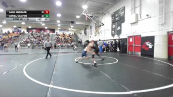 132 lbs 5th Place Match - Cash Andrade, Palm Desert vs Daniel Campos, La Quinta/LQ