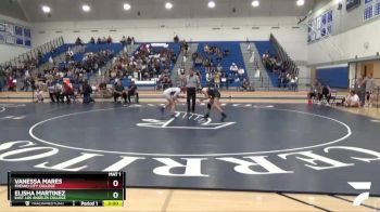 136 lbs Cons. Round 2 - Vanessa Mares, Fresno City College vs Elisha Martinez, East Los Angeles College