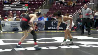 107 lbs First Round - Michael Johnson, West Allegheny vs Luis Moya, Parkland