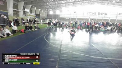 102 lbs Semifinal - Scout Scott, Idaho vs Ryder Owen, Inland Northwest Wrestling Training Center