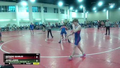 144 lbs Round 4 (6 Team) - Anthony Quarles, Indy Elite vs James Landis, S.E.O. Wrestling Club- Team White