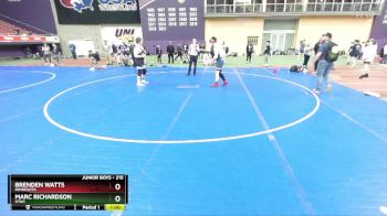 215 lbs Cons. Round 2 - Marc Richardson, Utah vs Brenden Watts, Minnesota