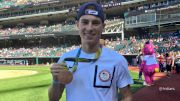 Clayton Murphy Throws First Pitch at Cleveland Indians Game