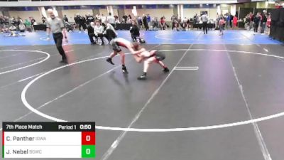 5th - 6th grade - 92 7th Place Match - Jaren Nebel, Big Game Wrestling Club vs Cole Panther, Iowa