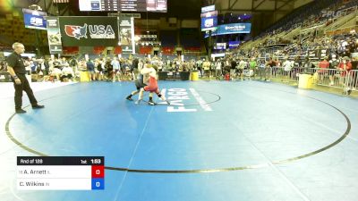 132 lbs Rnd Of 128 - Aiden Arnett, IL vs Cooper Wilkins, IN