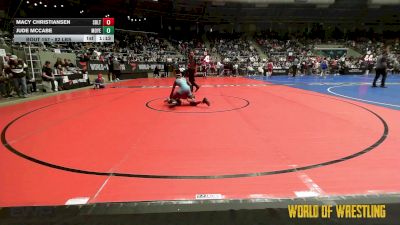 82 lbs Quarterfinal - Macy Christiansen, Sebolt Wrestling Academy vs Jude McCabe, Moyer Elite